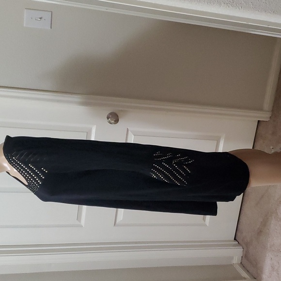 Calvin Klein XL studded pointelle burn out bell sleeve sweater dress - Picture 7 of 11